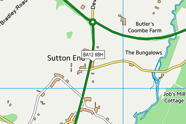 BA12 8BH map - OS VectorMap District (Ordnance Survey)