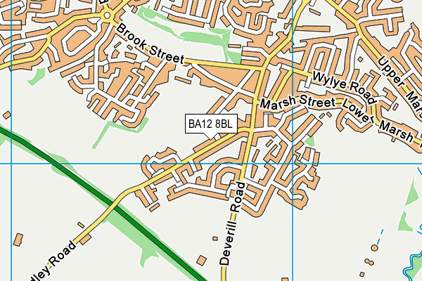 BA12 8BL map - OS VectorMap District (Ordnance Survey)