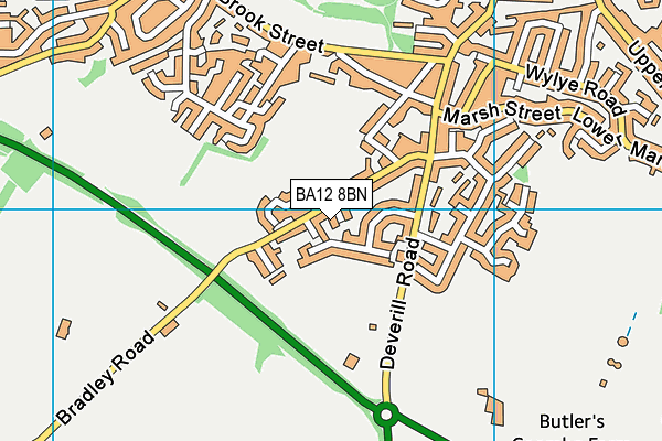 BA12 8BN map - OS VectorMap District (Ordnance Survey)