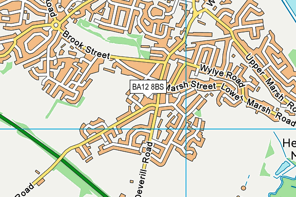 BA12 8BS map - OS VectorMap District (Ordnance Survey)