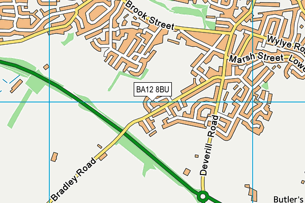 BA12 8BU map - OS VectorMap District (Ordnance Survey)