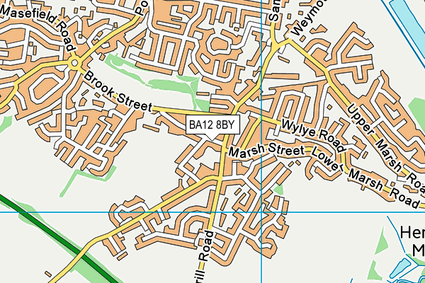 BA12 8BY map - OS VectorMap District (Ordnance Survey)
