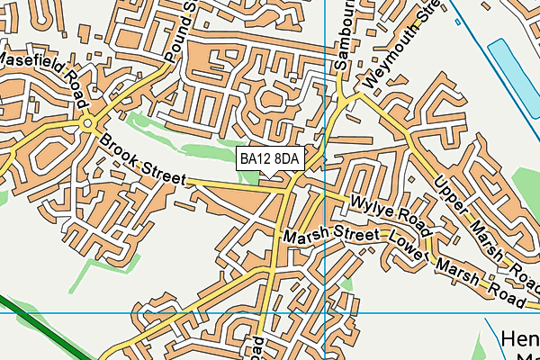 BA12 8DA map - OS VectorMap District (Ordnance Survey)