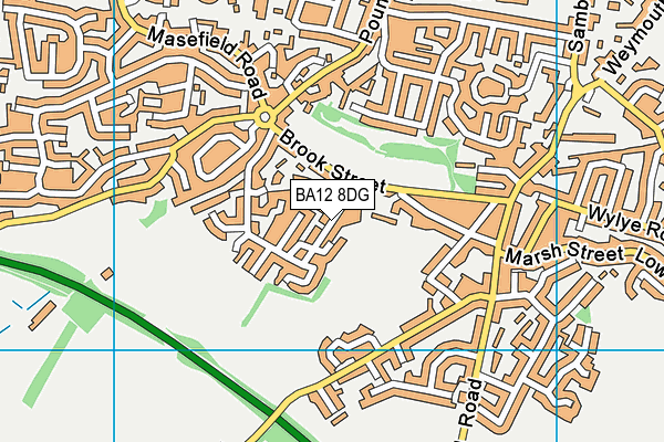 BA12 8DG map - OS VectorMap District (Ordnance Survey)