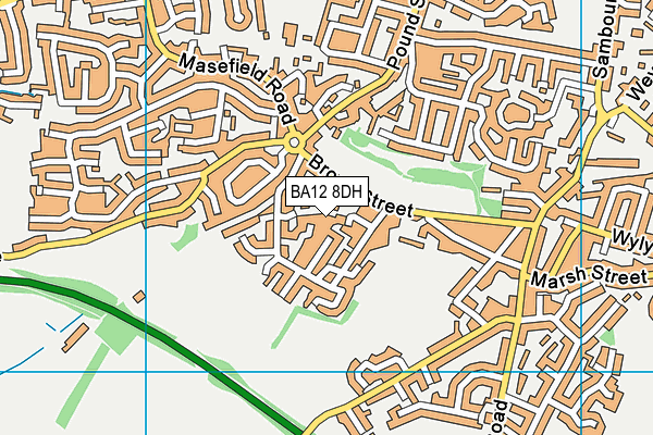 BA12 8DH map - OS VectorMap District (Ordnance Survey)