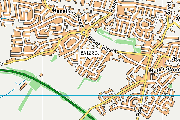 BA12 8DJ map - OS VectorMap District (Ordnance Survey)
