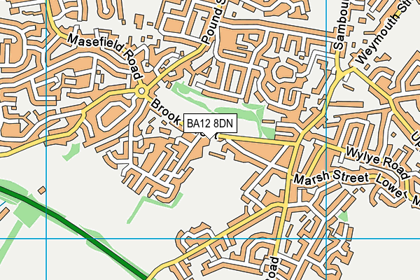 BA12 8DN map - OS VectorMap District (Ordnance Survey)