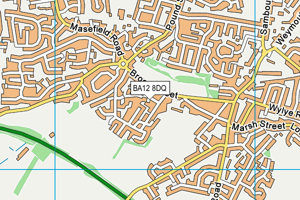 BA12 8DQ map - OS VectorMap District (Ordnance Survey)