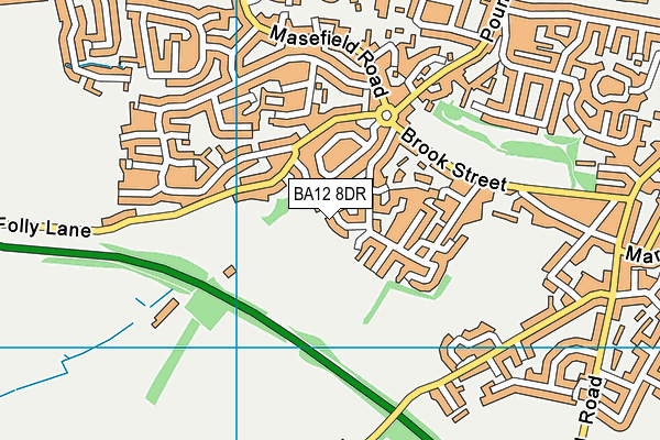 BA12 8DR map - OS VectorMap District (Ordnance Survey)