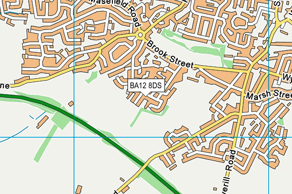 BA12 8DS map - OS VectorMap District (Ordnance Survey)