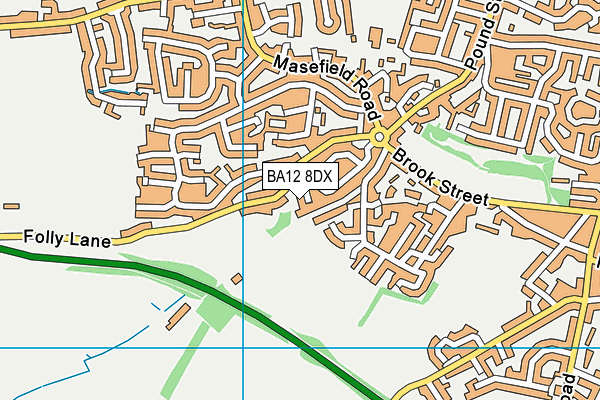 BA12 8DX map - OS VectorMap District (Ordnance Survey)