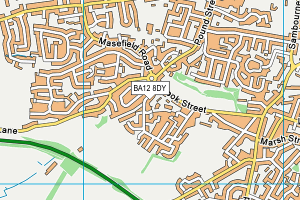 BA12 8DY map - OS VectorMap District (Ordnance Survey)