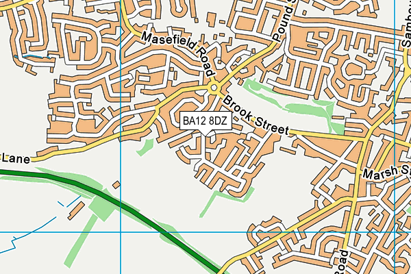 BA12 8DZ map - OS VectorMap District (Ordnance Survey)