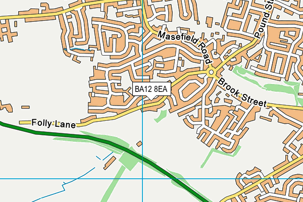 BA12 8EA map - OS VectorMap District (Ordnance Survey)