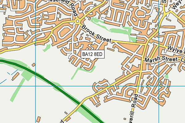 BA12 8ED map - OS VectorMap District (Ordnance Survey)