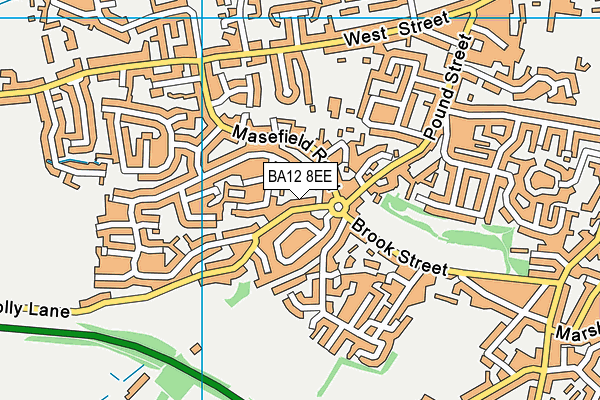 BA12 8EE map - OS VectorMap District (Ordnance Survey)