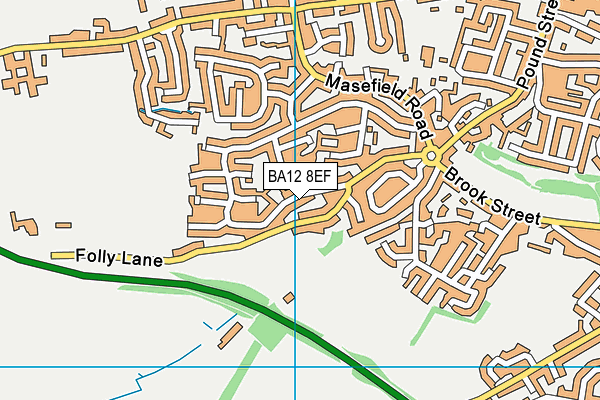 BA12 8EF map - OS VectorMap District (Ordnance Survey)