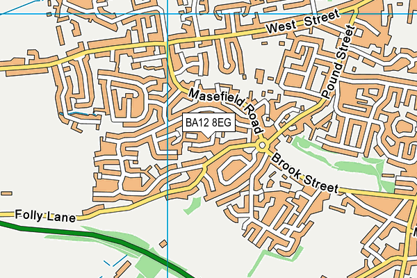 BA12 8EG map - OS VectorMap District (Ordnance Survey)