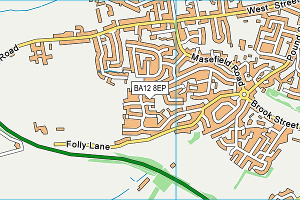 BA12 8EP map - OS VectorMap District (Ordnance Survey)