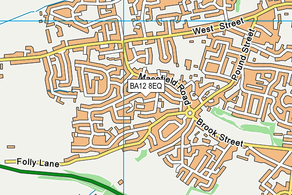 BA12 8EQ map - OS VectorMap District (Ordnance Survey)