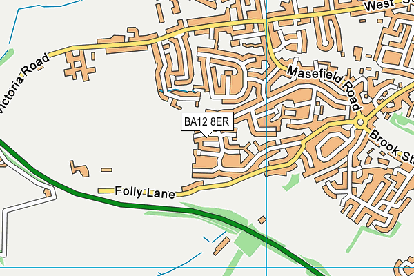 BA12 8ER map - OS VectorMap District (Ordnance Survey)