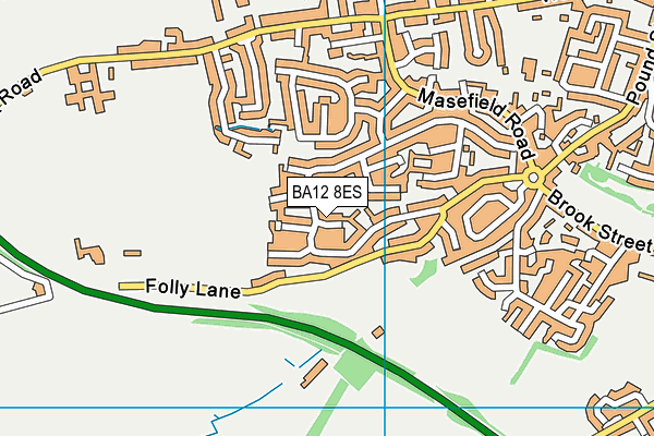 BA12 8ES map - OS VectorMap District (Ordnance Survey)