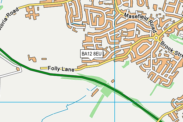 BA12 8EU map - OS VectorMap District (Ordnance Survey)