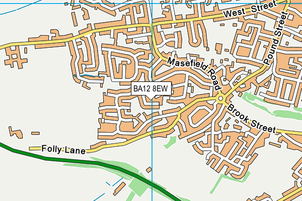 BA12 8EW map - OS VectorMap District (Ordnance Survey)