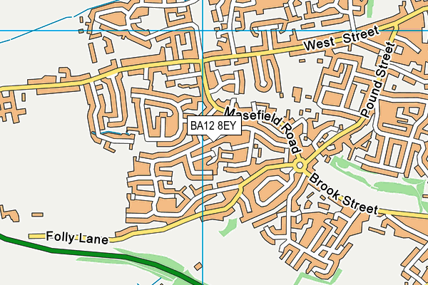 BA12 8EY map - OS VectorMap District (Ordnance Survey)