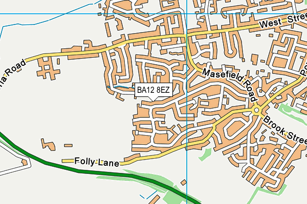 BA12 8EZ map - OS VectorMap District (Ordnance Survey)