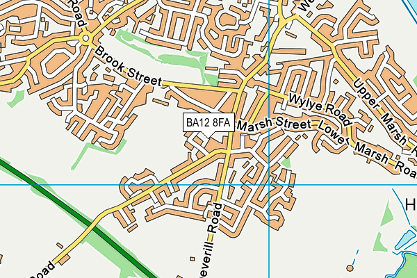 BA12 8FA map - OS VectorMap District (Ordnance Survey)