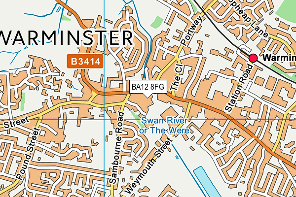 BA12 8FG map - OS VectorMap District (Ordnance Survey)