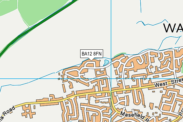 BA12 8FN map - OS VectorMap District (Ordnance Survey)