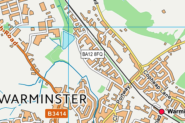 BA12 8FQ map - OS VectorMap District (Ordnance Survey)