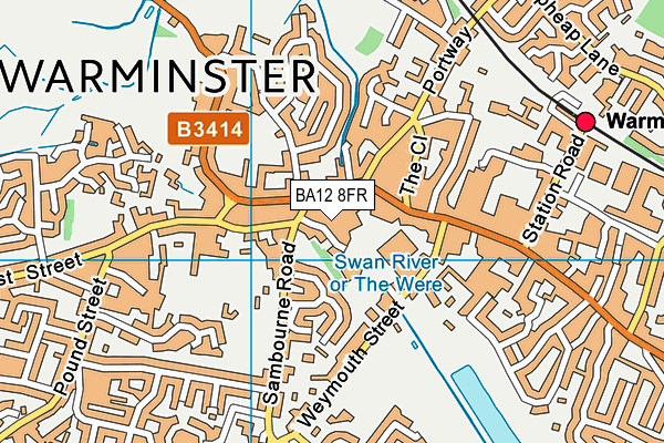 BA12 8FR map - OS VectorMap District (Ordnance Survey)