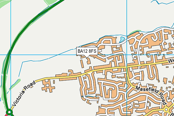 BA12 8FS map - OS VectorMap District (Ordnance Survey)