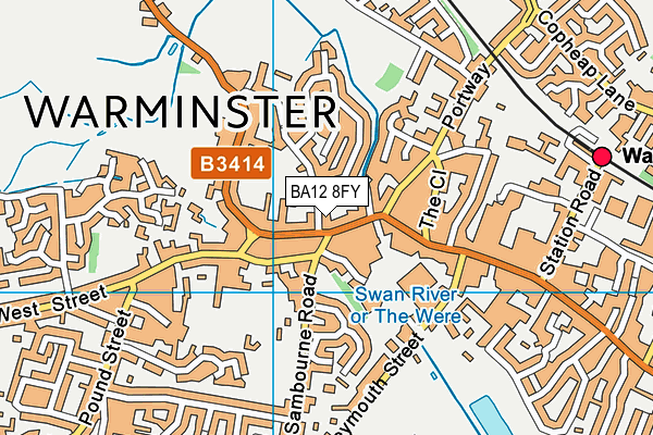 BA12 8FY map - OS VectorMap District (Ordnance Survey)