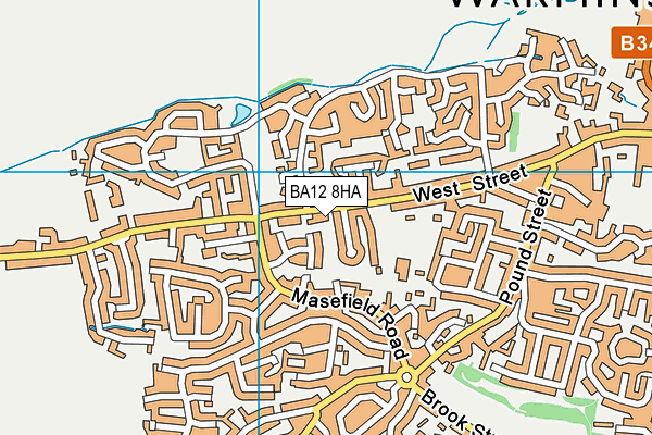 BA12 8HA map - OS VectorMap District (Ordnance Survey)