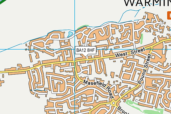 BA12 8HF map - OS VectorMap District (Ordnance Survey)