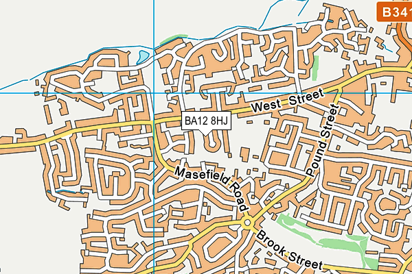 BA12 8HJ map - OS VectorMap District (Ordnance Survey)