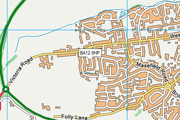 BA12 8HP map - OS VectorMap District (Ordnance Survey)