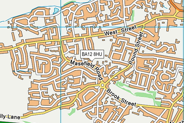 BA12 8HU map - OS VectorMap District (Ordnance Survey)