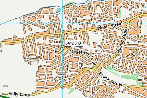BA12 8HX map - OS VectorMap District (Ordnance Survey)