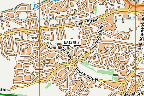 BA12 8HY map - OS VectorMap District (Ordnance Survey)