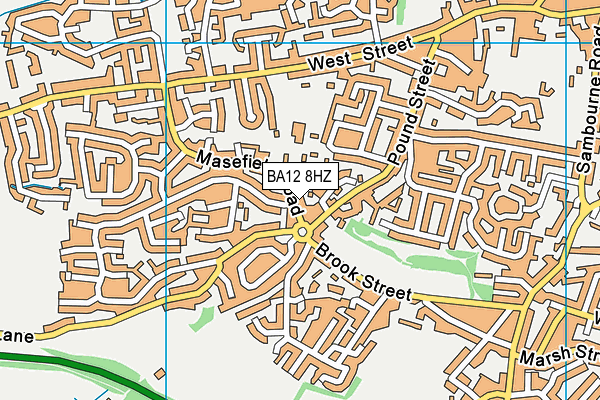 BA12 8HZ map - OS VectorMap District (Ordnance Survey)