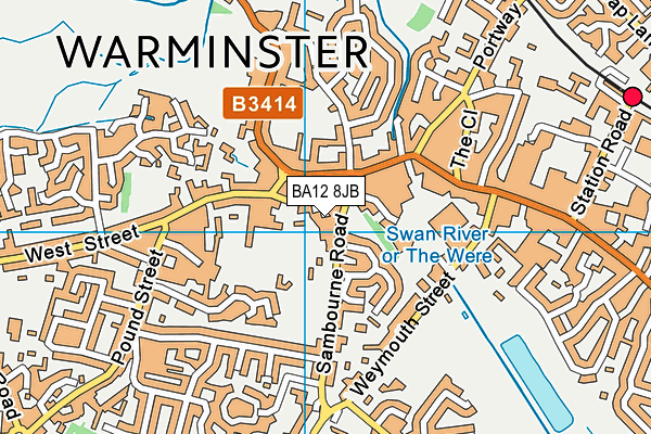 BA12 8JB map - OS VectorMap District (Ordnance Survey)