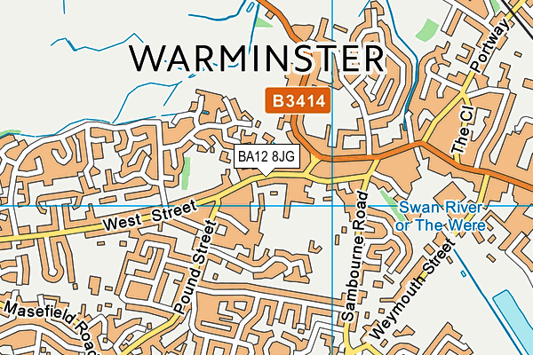Warminster Prep School map (BA12 8JG) - OS VectorMap District (Ordnance Survey)