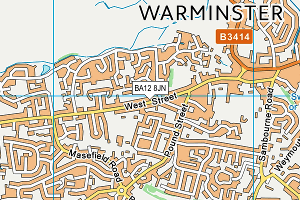 BA12 8JN map - OS VectorMap District (Ordnance Survey)