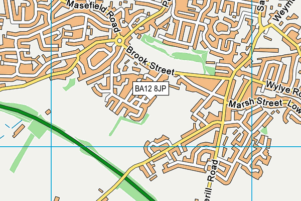 BA12 8JP map - OS VectorMap District (Ordnance Survey)