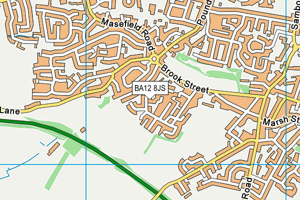 BA12 8JS map - OS VectorMap District (Ordnance Survey)